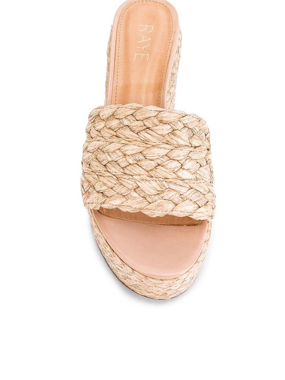 Raye  Woven Espadrille Platform Slide - Natural